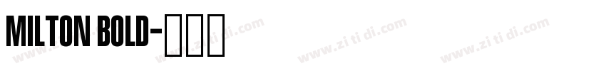 Milton Bold字体转换